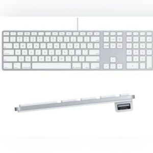 Apple Wired Keyboard with Numeric Keypad - Silver and White
